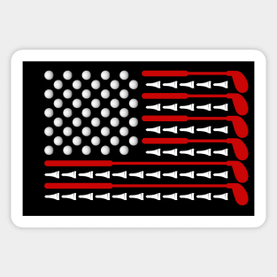 Golf USA Flag Father Day Sticker